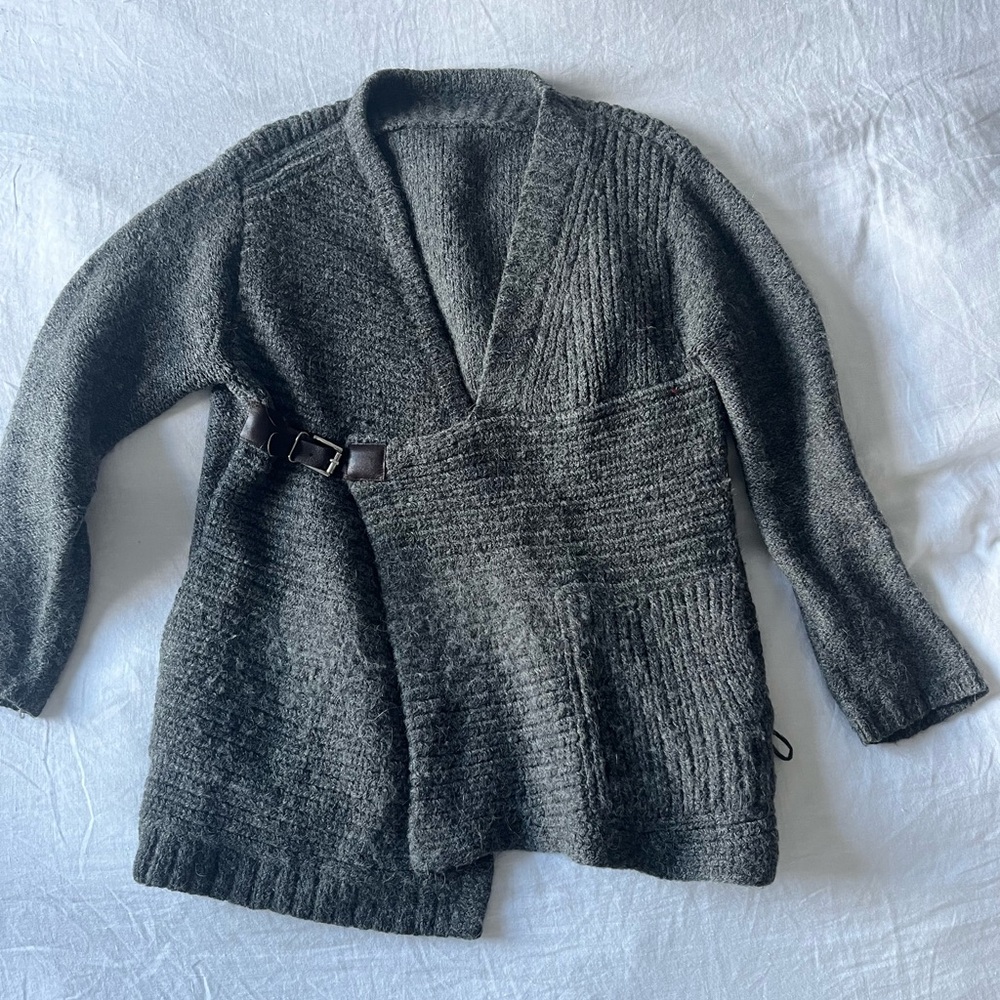 VPL Alpaca Wool Gray Wrap Cardigan